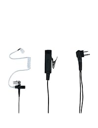 Caroo - Auriculares de 2 pines con cubierta de policía acústica Walkie Talkie para Motorola Radio de dos vías cls1110 cls1410 cp200 GP2000 CLS1450, etc.