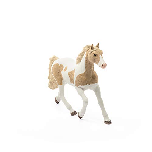 schleich HORSE CLUB 13884 Realistische Gefleckte Stute, Pferde Spielzeug Figur- Paint Horse Pferd Stute, Bauernhof Spielzeug für Jungen und Mädchen ab 5 Jahren, Alte Version – Bild 4
