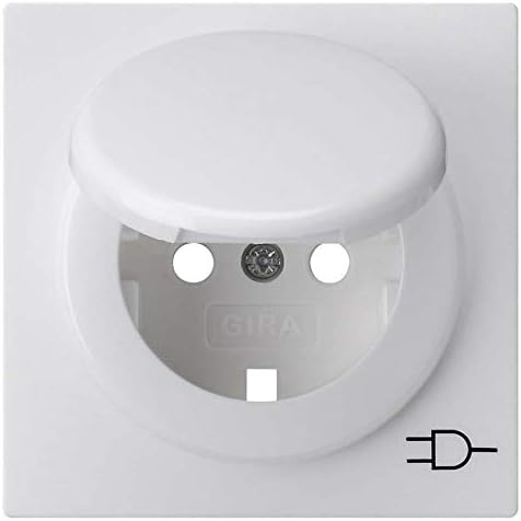GIRA 092240 Abdeckung SCHUKO with hinged lid S, Pure White