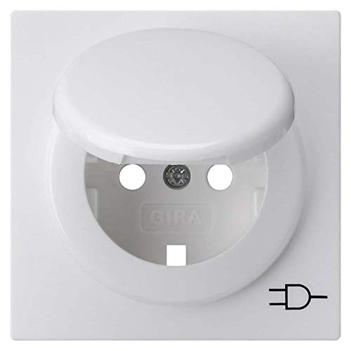 GIRA 092240 Abdeckung SCHUKO with hinged lid S, Pure White