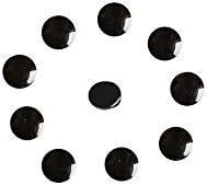 Flat Round Cabochons Stones in Bulk Wholesale 20 Pcs Natural Black Agate Small Size 6mm Dome Cabs (No Hole)