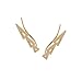 Humble Chic Women's Cutout Triangle Ear Climbers - Arrow Shaped Crawler Stud Cuff Earrings