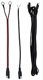 Sunway Solar 16FT Battery Charger Extension Cable SAE Connectors With Ring Terminal and Bare Strip Wire Adapter Quick Connect For 12V Battery Trickle Charger And Maintainer,And 12 volt solar panel
