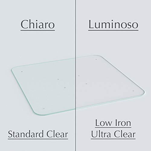 Premium Glass Office Chair Mat - Vitrazza (36" x 48") Super-Strong Hardwood and Carpet Protectors with Scratch-Resistant, Dent-Proof Surface | Chiaro - Standard Clear
