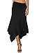 DJT Women's Flowy Handkerchief Hemline Midi Skirt