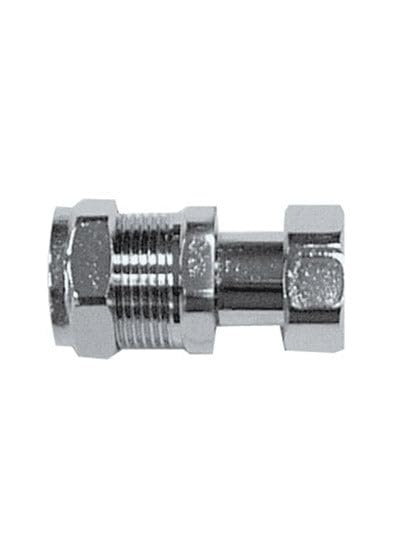 PrimaPlus Chrome Compression Straight Tap Connector 22mm x 3/4" (Pack of 10)