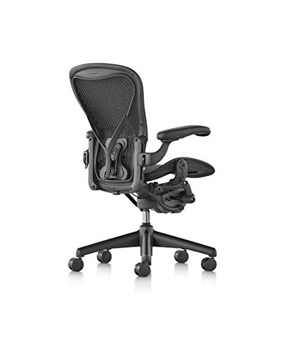 Herman Miller Classic Aeron Chair - Fully Adjustable, C size, Adjustable PostureFit, Carpet Casters (Certified Refurbished) - Thumbnail 4