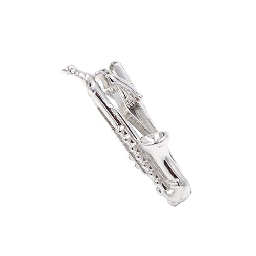 Mens Novelty Saxophone Design Tie Clip Creative Shape Tie Bar Clasp Clip Pin 1 Pc