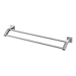 See KES Towel Bar, Bathroom Shelf Double Rod 22 Inch polished SUS 304 Stainless Steel Wall Mount Rack Contemporary Style, A2202-2 Details