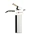 Contemporary Solid Brass Bathroom Sink Faucet Widespread Waterfall Lavatory Mixer Single Handle Deck Mounted Taps