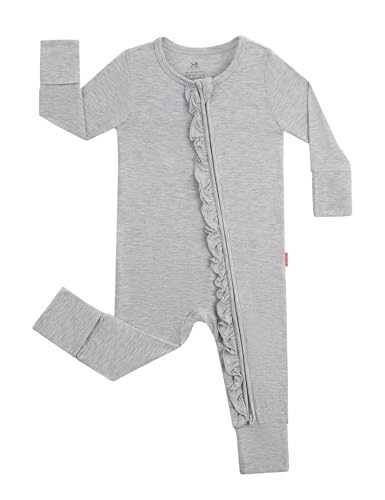 EASWEET Bamboo Viscose Baby Girls Footless Sleeper Pajamas,Grey,18-24M at Amazon