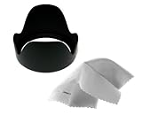 Canon VIXIA HF G20 Pro Digital Lens Hood (Flower Design) (58mm) + Nwv Direct Microfiber Cleaning Cloth.