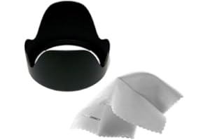 DIGITAL NC Sony SAL-2470Z 24-70mm f/2.8 Carl Zeiss Vario-Sonnar T* Pro Digital Lens Hood (Flower Design) (77mm) + Nwv Direct Microfiber Cleaning Cloth.