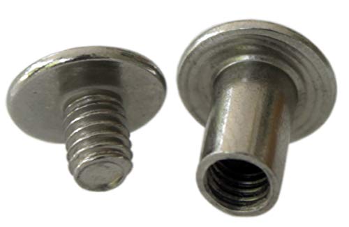 NDC 3/8 inch Stainless Steel Chicago Screws Binder Posts 25 Sets - Thumbnail 3
