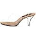 Fabulicious Women's 3 Inch Stiletto Heel Sandal (Clear Tan/Clear;9)