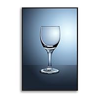 Framed Canvas Wall Art Wine Glass Canvas Prints Home Artwork Decoration for Living Room,Bedroom - 16x24 inches