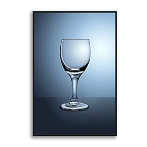 Framed Canvas Wall Art Wine Glass Canvas Prints Home Artwork Decoration for Living Room,Bedroom - 16x24 inches