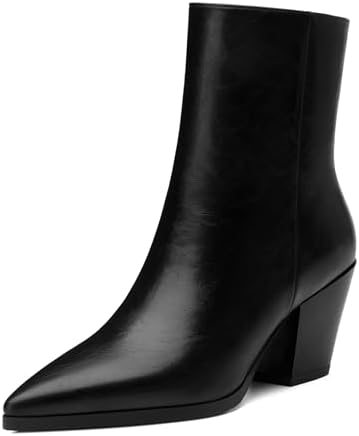 Amazon.com | Heisnemca Women's Ankle Boots,3.5IN Pointed Toe matte