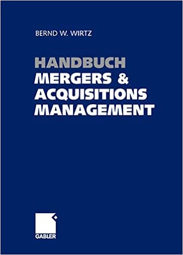 Handbuch Mergers Acquisitions Management Amazon De Wirtz Bernd W Bucher