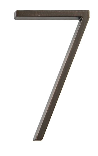 Distinctions by Hillman 843229 5-Inch Die Cast Floating/Flush Mount House Number, Aged Bronze, Number 7 - Thumbnail 7