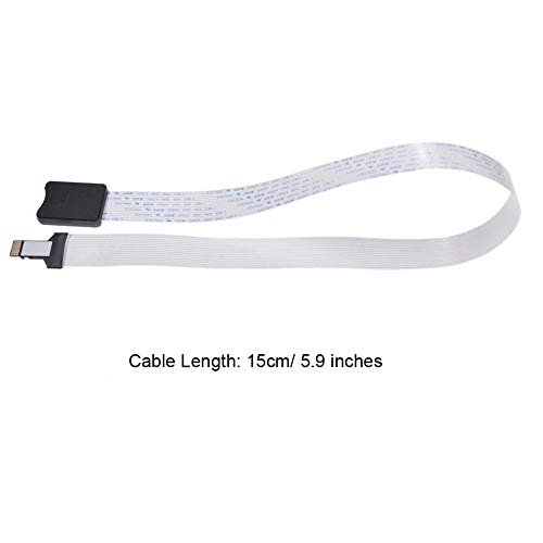 OUSHE 15cm TF/Micro SD to Micro SD Extension Cable Flexible 4 8 16 32GB TF Memory Card Reader Adapter Zip Extender Cord for MacBook/Kindle/Raspberry Pi/Camera/Arduino/3D Printer/Monitoring System/TV