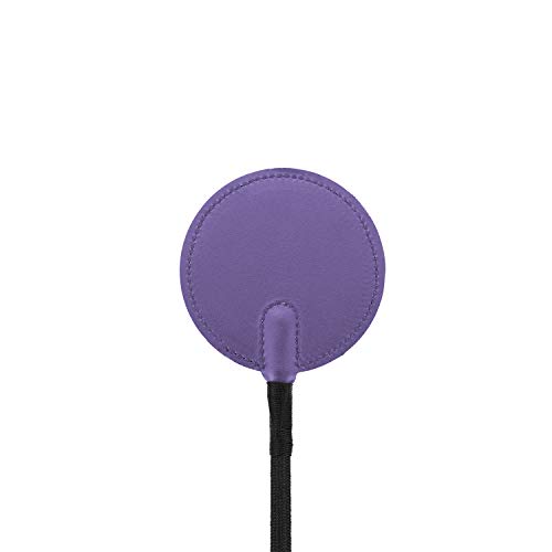 SCARLET KITTEN Riding Crop Horse Whip Spanking with Leather Slapper Circle Shape Jump Bat (Purple) - Thumbnail 2
