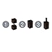 Richards Homewares 98041000 Espresso Wood Bed Lifters (Set of 4) Fits 2.75 x 2.75 Bed Feet