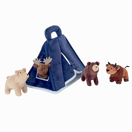 Lambs & Ivy Big Sky Plush Tent with Woodland Stuffed Animals Toy Play