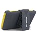 For Nokia Lumia 820 Cellularvilla™ 3pc 3rd Gen Hard and Soft Grey/Yellow Kickstand Case with Holster Clip (Only Fit Nokia Lumia 820) (Grey/Yellow)