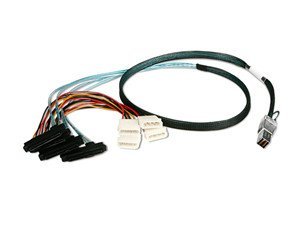 iStarUSA K-HD44X82-1M HD Mini SAS SFF-8644 to 4 x SFF-8482 Cable - 1 m.
