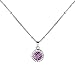 LUX ACCESSORIES Light Amethyst June Birthstone Pendant Disc Charm Pendant Necklace Birthday Stone