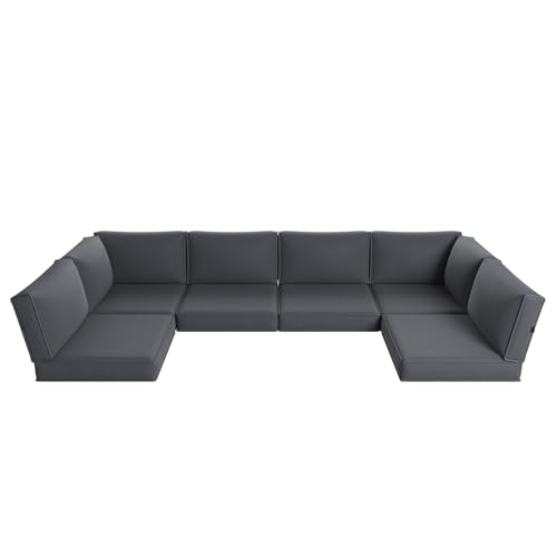 Aoxun Replacement Cushions for Outdoor Furniture, 14-Piece Outdoor Cushions for Patio Furniture,