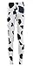 Jescakoo Funny Milk Cow Pattern Printed White Black Ankle Leggings for Women S