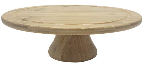Premium Bamboo Cake Stand - 12 inch Cake Stand On Pedestal- Natural Bamboo Cake Decorating Stand - 100% Natural ideal for Use at Parties, Weddings, Restaurants - Thumbnail 4