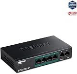 TRENDnet TPE-S50 6-Port Fast Ethernet PoE+ Switch 60W 4 PoE Ports Metal Fanless view 4