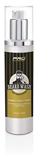 Beard Growth Shampoo & Wash- Stimulates & Repairs New Follicle Growth. Grow Stronger, Thicker, Fuller, Longer, Healthier Beard & Mustache Hair.