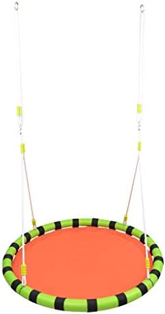 Mempers Swing Seat, 40" Disc Nest Soft Seating & Hanging Tree Heavy Duty Swing Seat Set For Kids Adult Outdoor Backyard Garden +++ (Color : Orange)