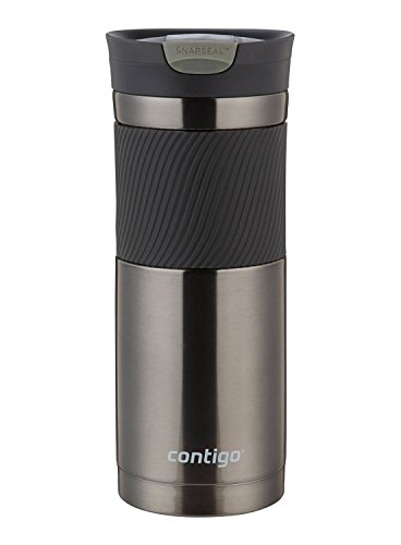 The Original Donut Shop Regular K-Cups, 6 pack And Contigo Travel Mug Gift Set Bundle (Gun Metal)