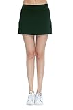 Cityoung Women's Casual Pleated Golf Skirt With Underneath Shorts Running Skorts