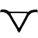 iiniim Mens Sexy Bulge Pouch G-String Underwear with Inverted Triangle Rear Black M