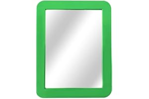 Vermo Magnetic Mirror - 1-Pack Locker Mirror - 5" x 7"- for School Locker, Bathroom, Household Refrigerator, Locker Accessory, Workshop Toolbox, Office Cabinet or More (Green Single)