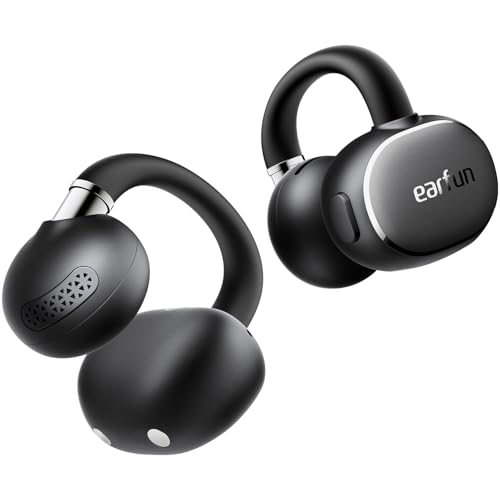 EarFun Clip 2 Open Ear Kopfhörer, Bluetooth Clip On Earbuds, bequem, Leicht