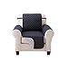 Deluxe Reversible Chair Slipcover Recliner Furniture Protector, Seat Sofa, Loveseat, Couch Quilted, Anti-Slip 2 Inch Strap, Machine Washable, Slip Cover Throw for Pets, Dogs, Cats, Kids - Black/Grey primary