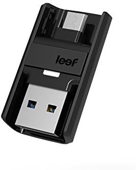 Leef Bridge 3.0 Micro USB 128GB (Black) with Standard USB - Memory Stick for Android