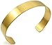 COUYA Gold Plated Stainless Steel Matt Satin Simple Cuff Bangle Bracelet for Men Women Minimalist 12mm Wide