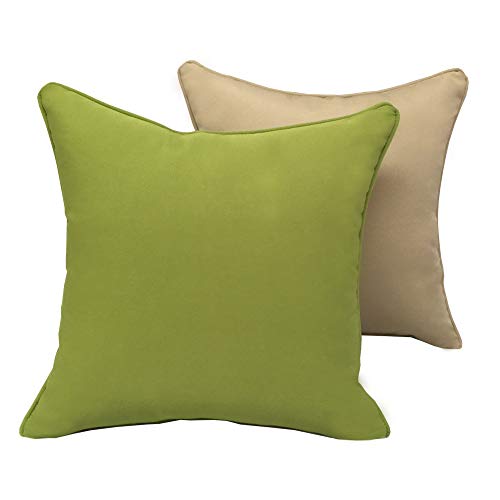 Vanteriam 2 Pack Decorative Outdoor Solid Waterproof Throw Pillow Cover