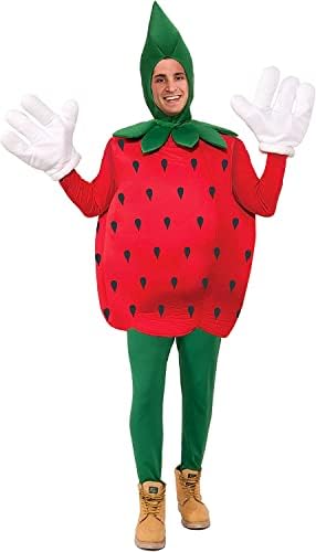 Disfraz De Fresa Para Adultos Con Tocado – Divertido Disfraz De Fruta, Ligero Y Transpirable – Ideal Para Halloween, Cosplay Y Fiestas Temáticas