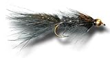 BH Woolly Bugger - Black Fly Fishing Fly - Size 10 - 3 Pack