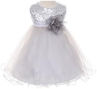 silver infant dress