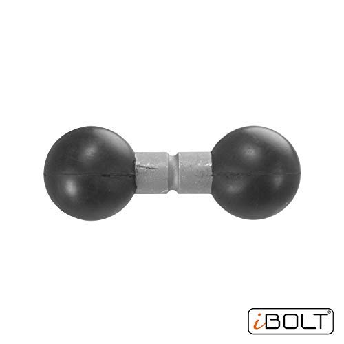 iBolt 25mm / 1 inch to 25mm / 1 inch Metal Extension Ball Adapter for Industry standard dual ball socket mounting arms